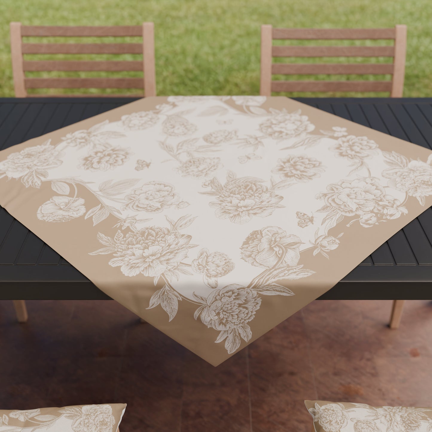 Centrotavola Moderno Cucina in Stampa Digitale Peonie Fango