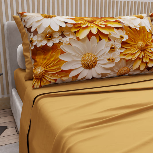 Lenzuola in Cotone, Completo Letto con Federe in Stampa Digitale Floreale 05-2