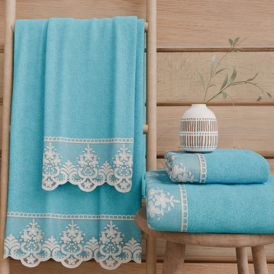 Asciugamani Bagno in Spugna in Pizzo Rebrode Maldive