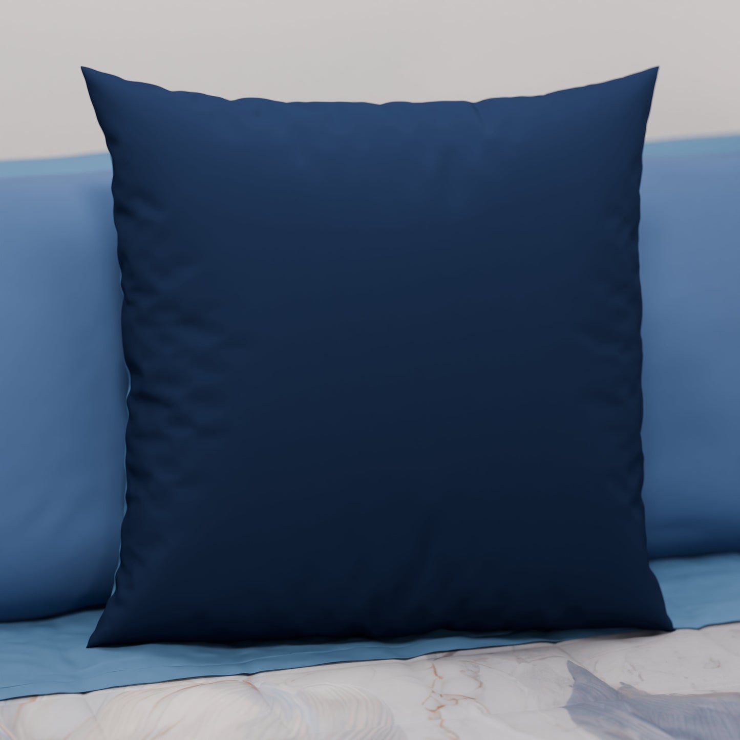 Cuscini, Copricuscini Divano, Cuscini Arredo in Tinta Unita Azzurro/Blu Notte