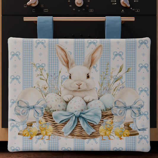 Copriforno Pasqua per Cucina in Stampa Digitale White Bunny