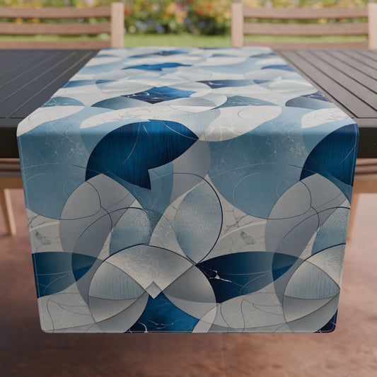 Runner Tavola, Tovaglia Runner, Runner Cucina Geo - Cerchio Blu