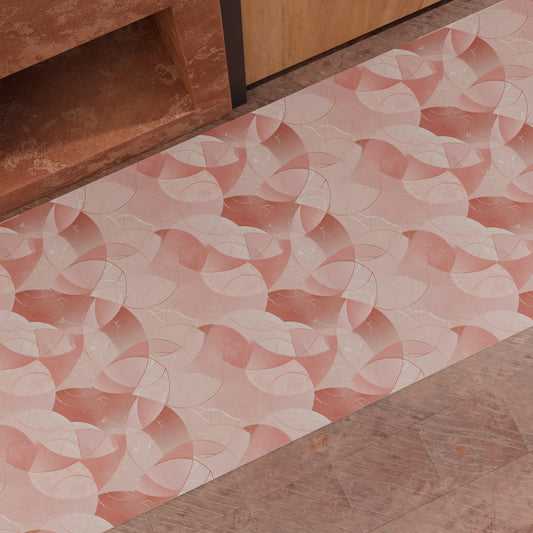 Tappeto Cucina Antiscivolo Passatoia Cucina lavabile, Cucina Geo - Cerchio Rosa
