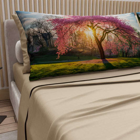 Lenzuola in Cotone, Completo Letto con Federe in Stampa Digitale Manhattan Beige