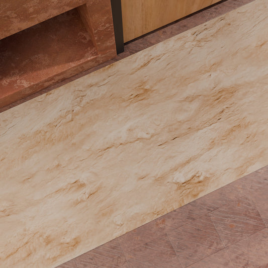 Tappeto Cucina Antiscivolo Passatoia Cucina lavabile, Cucina Pietra Gres Beige