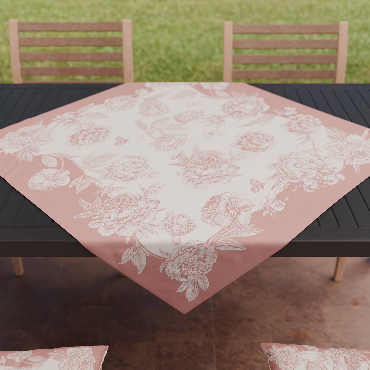 Centrotavola Moderno Cucina in Stampa Digitale Peonie Cipria Scuro