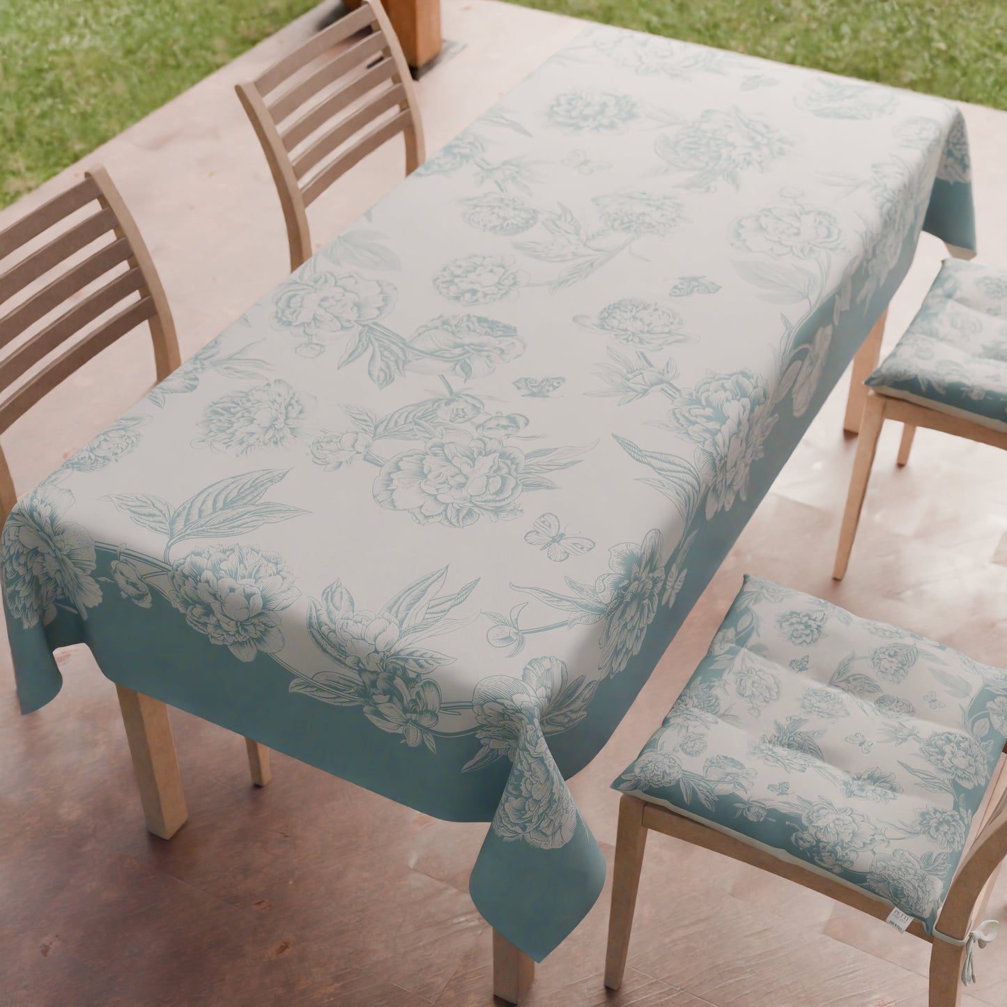 Tovaglia da tavola Antimacchia, Copritavolo da Cucina Peonie Tiffany