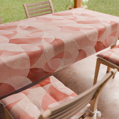 Tovaglia da tavola Antimacchia, Copritavolo da Cucina Geo - Cerchio Rosa