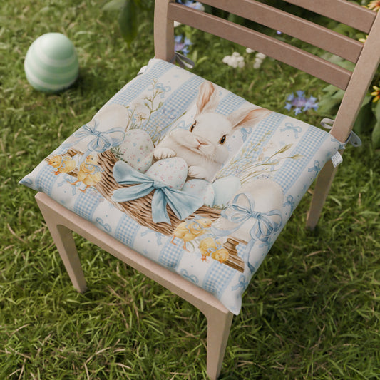 Cuscini Pasqua per Sedie Coprisedia Pasqua 6 Pezzi White Bunny